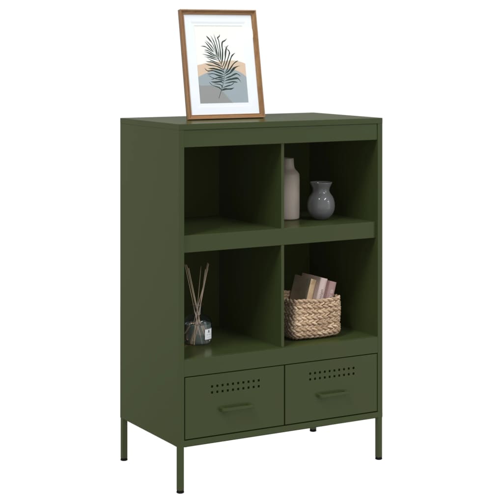vidaXL Dulap înalt, verde măsliniu, 68x39x101,5 cm, oțel vidaXL Dulap înalt, verde măsliniu, 68x39x101,5 cm, oțel