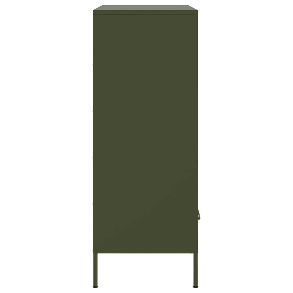 vidaXL Dulap înalt, verde măsliniu, 68x39x101,5 cm, oțel vidaXL Dulap înalt, verde măsliniu, 68x39x101,5 cm, oțel