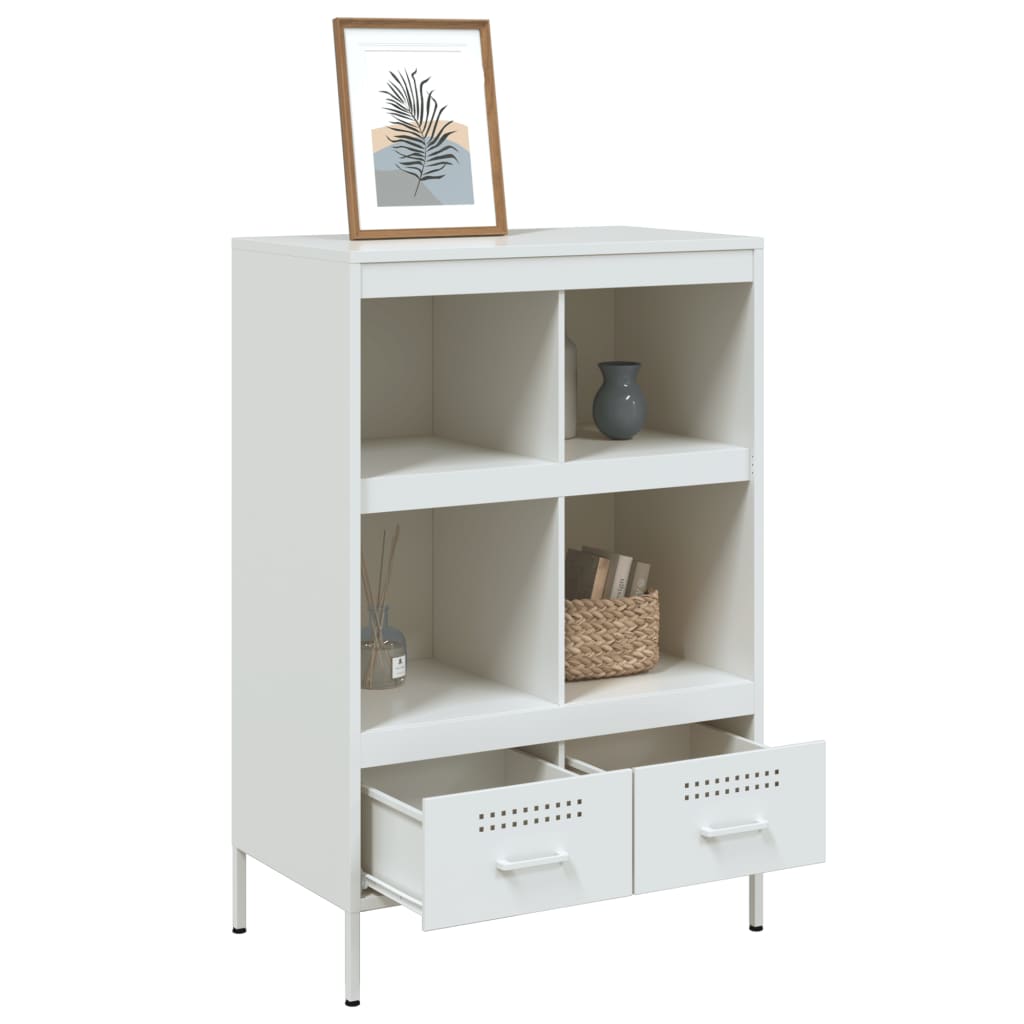 vidaXL Dulap înalt, alb, 68x39x101,5 cm, oțel
