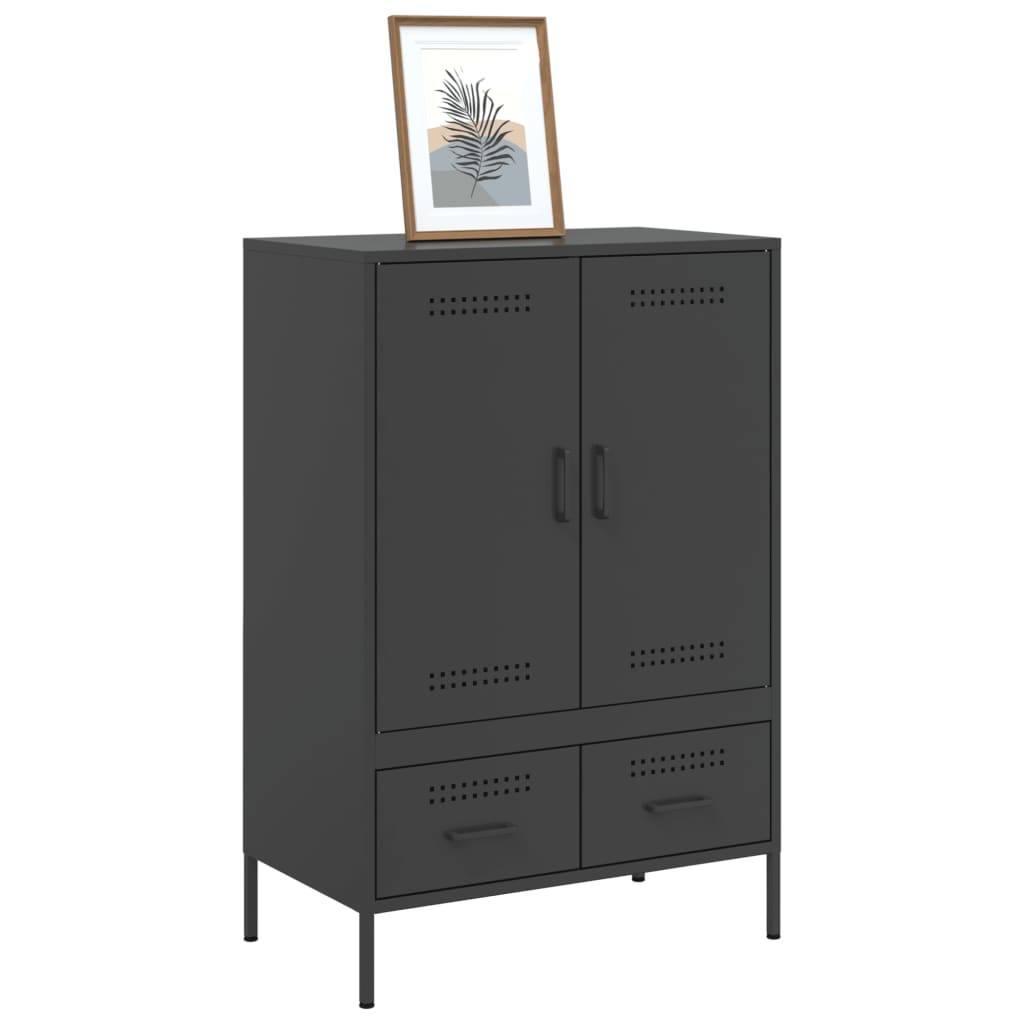 vidaXL Dulap înalt, negru, 68x39x101,5 cm, oțel