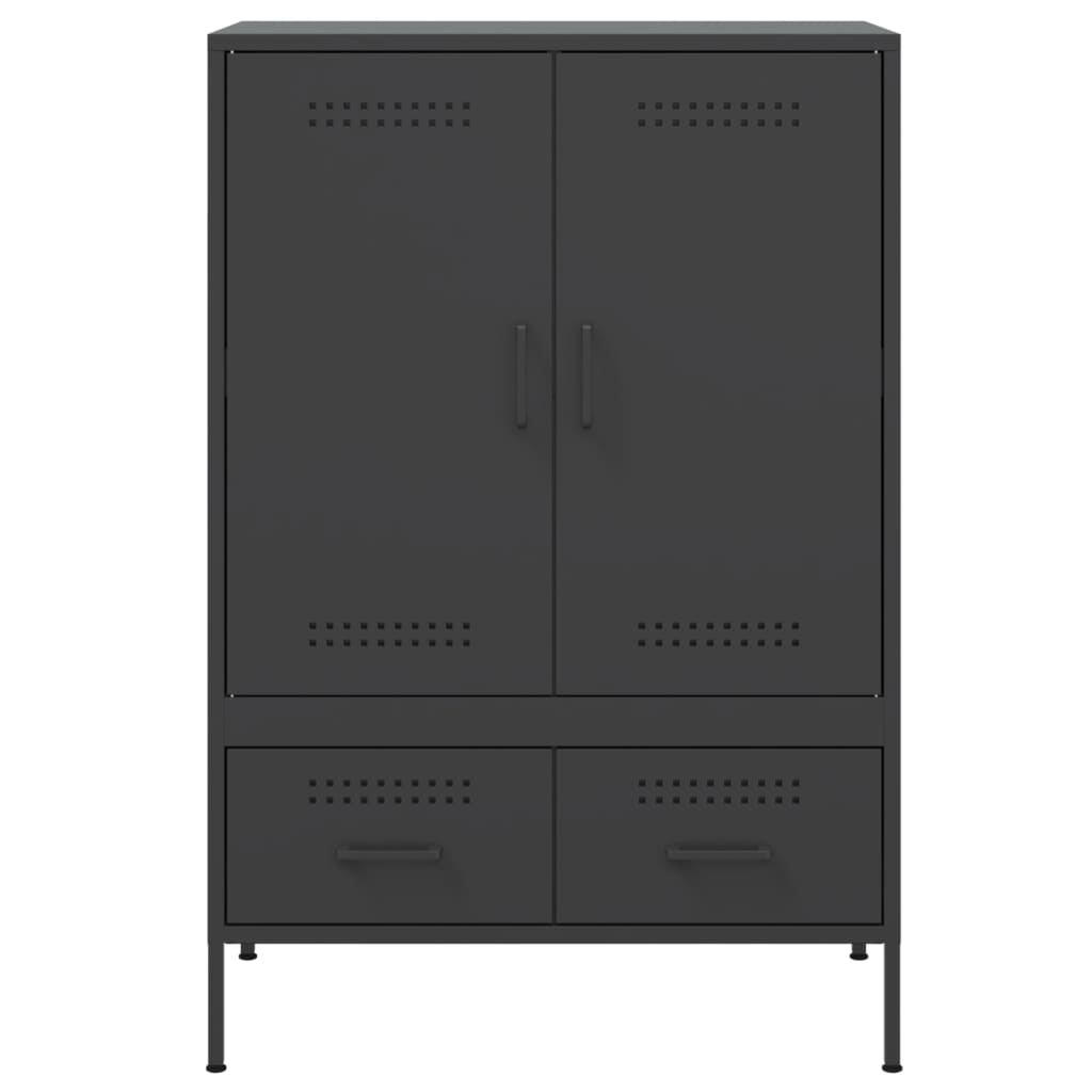 vidaXL Dulap înalt, negru, 68x39x101,5 cm, oțel