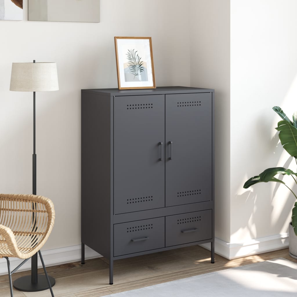 vidaXL Dulap înalt, antracit, 68x39x101,5 cm, oțel vidaXL Dulap înalt, antracit, 68x39x101,5 cm, oțel