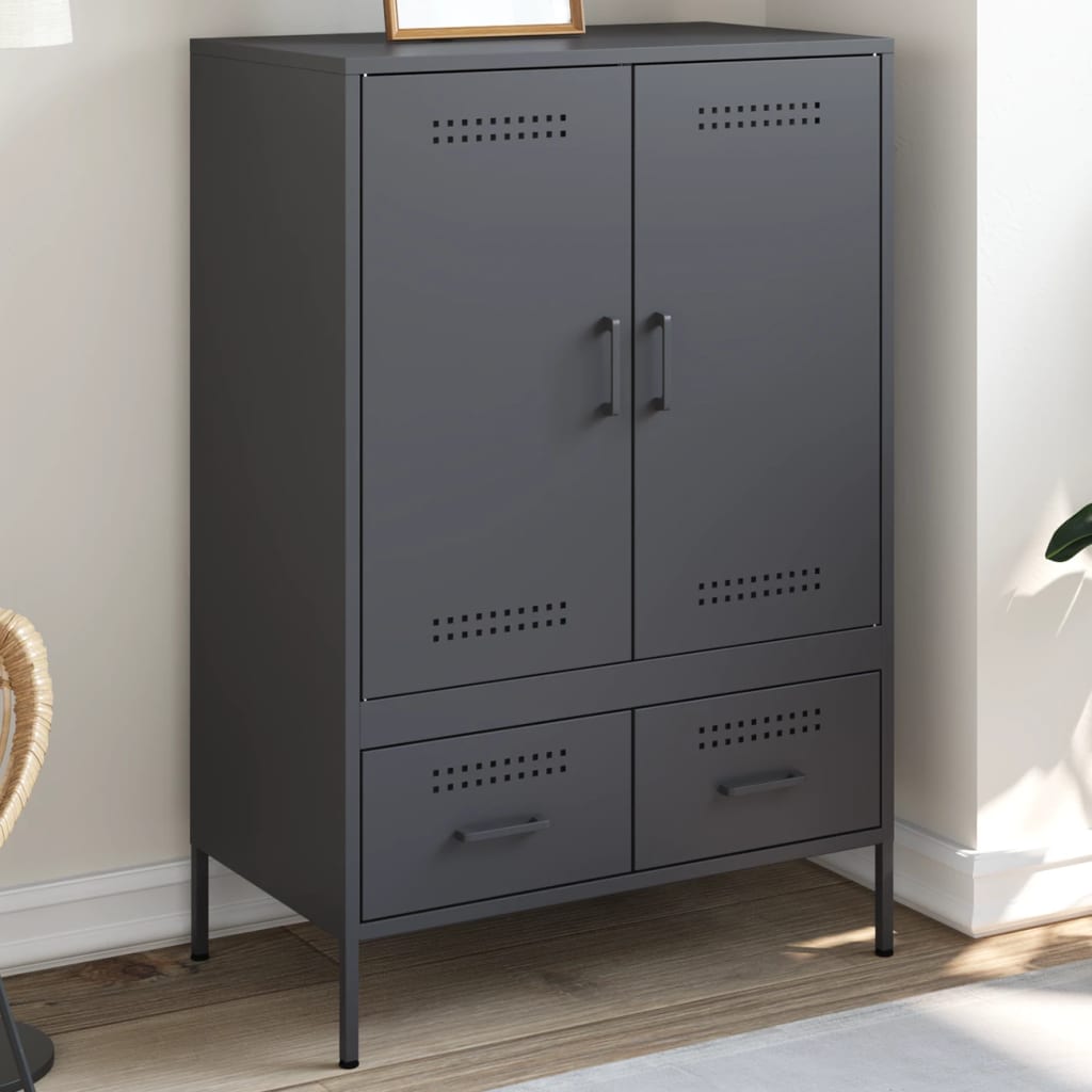 vidaXL Dulap înalt, antracit, 68x39x101,5 cm, oțel vidaXL Dulap înalt, antracit, 68x39x101,5 cm, oțel