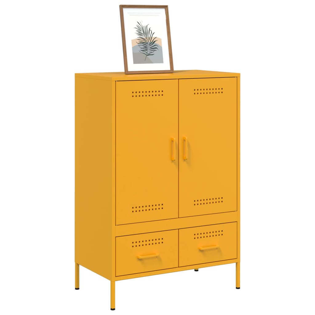 vidaXL Dulap înalt, galben muștar, 68x39x101,5 cm, oțel vidaXL Dulap înalt, galben muștar, 68x39x101,5 cm, oțel