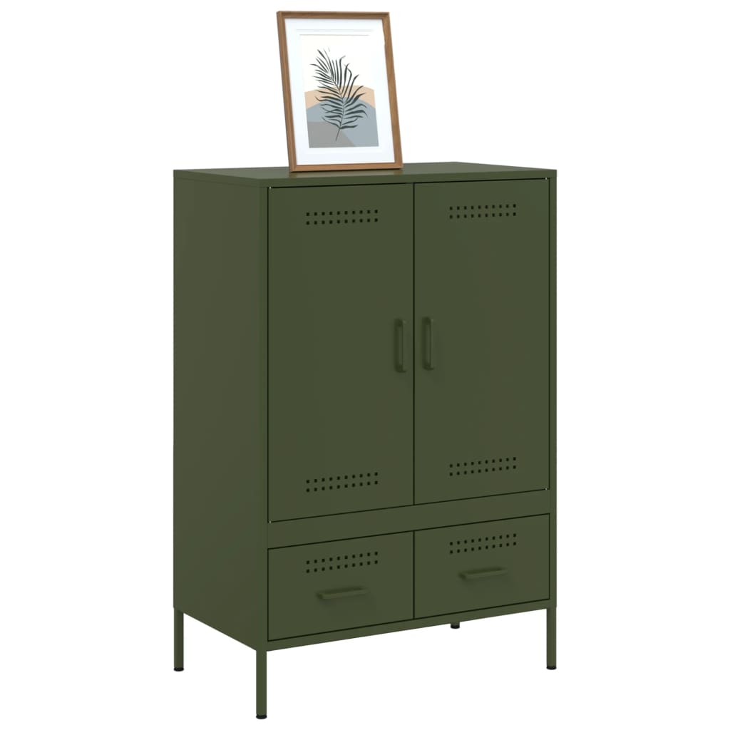 vidaXL Dulap înalt, verde măsliniu, 68x39x101,5 cm, oțel vidaXL Dulap înalt, verde măsliniu, 68x39x101,5 cm, oțel