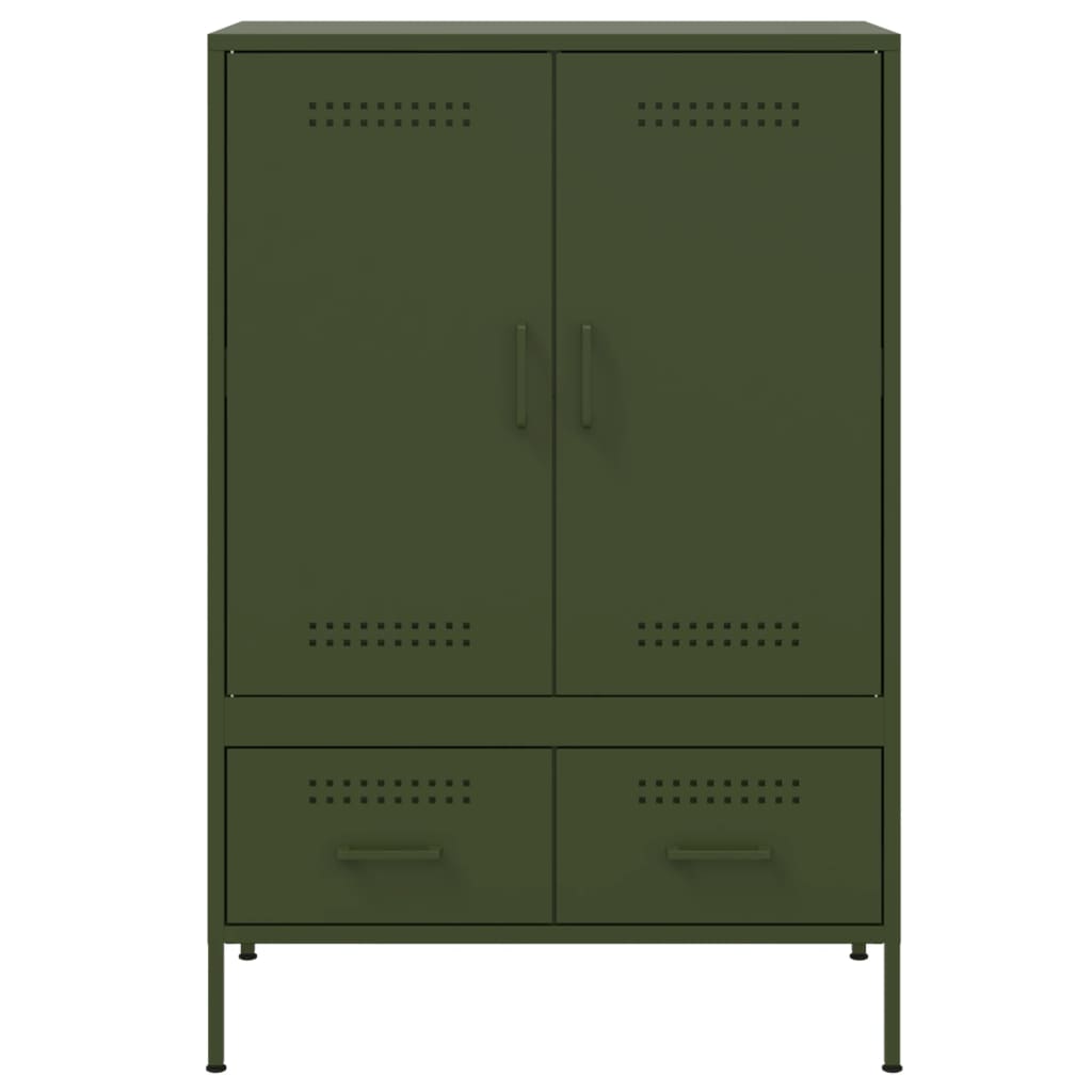 vidaXL Dulap înalt, verde măsliniu, 68x39x101,5 cm, oțel vidaXL Dulap înalt, verde măsliniu, 68x39x101,5 cm, oțel