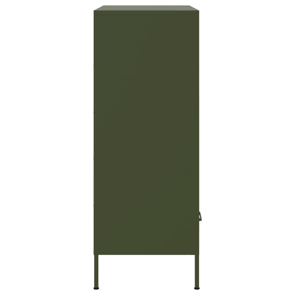 vidaXL Dulap înalt, verde măsliniu, 68x39x101,5 cm, oțel vidaXL Dulap înalt, verde măsliniu, 68x39x101,5 cm, oțel