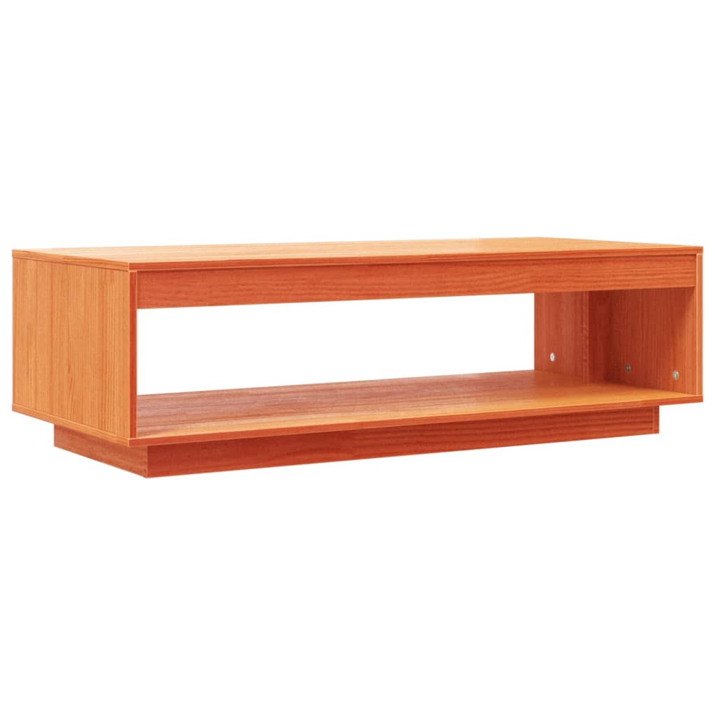 vidaXL Măsuță de cafea, maro ceruit, 110x50x33,5 cm, lemn masiv pin vidaXL Măsuță de cafea, maro ceruit, 110x50x33,5 cm, lemn masiv pin