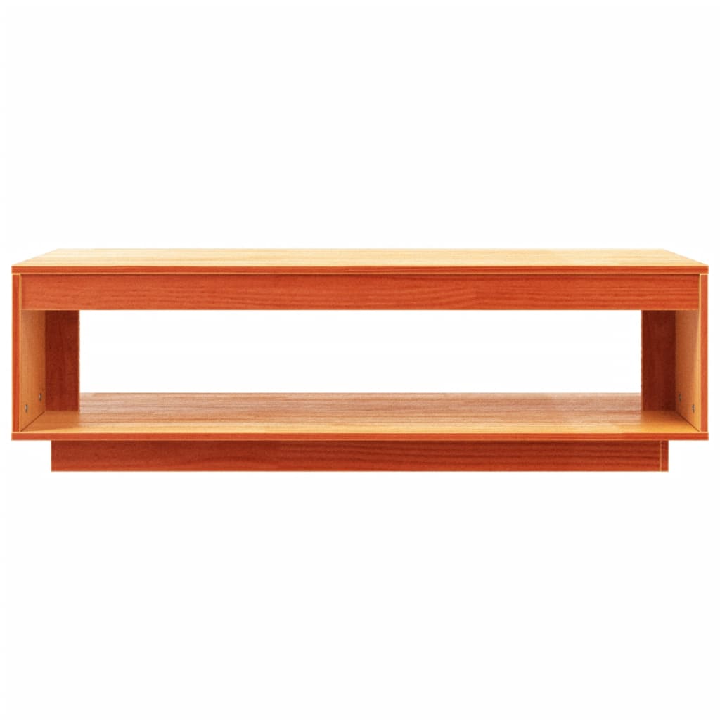 vidaXL Măsuță de cafea, maro ceruit, 110x50x33,5 cm, lemn masiv pin vidaXL Măsuță de cafea, maro ceruit, 110x50x33,5 cm, lemn masiv pin