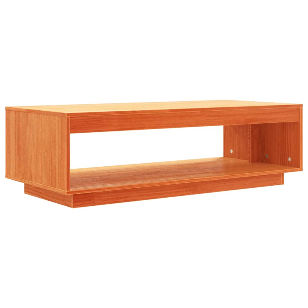 vidaXL Măsuță de cafea, maro ceruit, 110x50x33,5 cm, lemn masiv pin vidaXL Măsuță de cafea, maro ceruit, 110x50x33,5 cm, lemn masiv pin