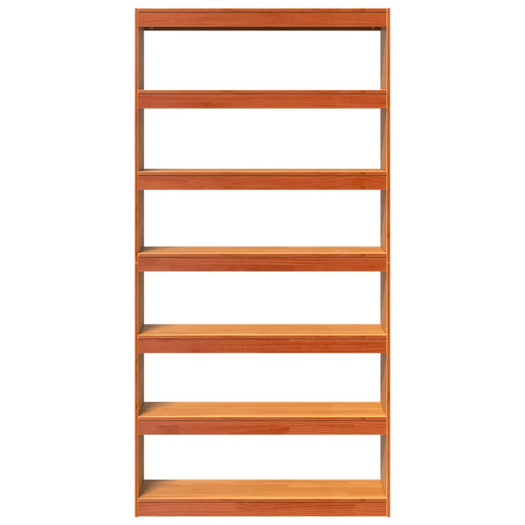 vidaXL Bibliotecă/Separator cameră, 100x30x199,5 cm, lemn masiv pin vidaXL Bibliotecă/Separator cameră, 100x30x199,5 cm, lemn masiv pin
