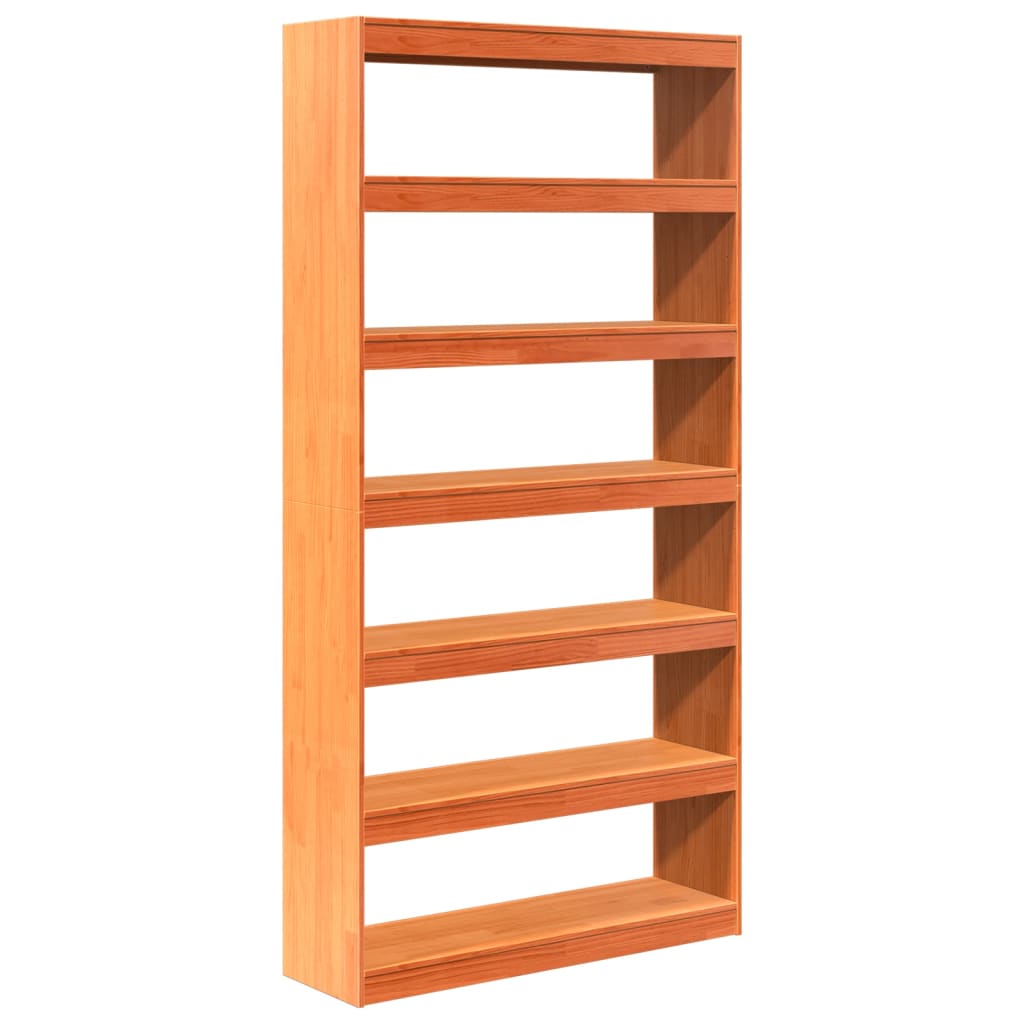 vidaXL Bibliotecă/Separator cameră, 100x30x199,5 cm, lemn masiv pin vidaXL Bibliotecă/Separator cameră, 100x30x199,5 cm, lemn masiv pin