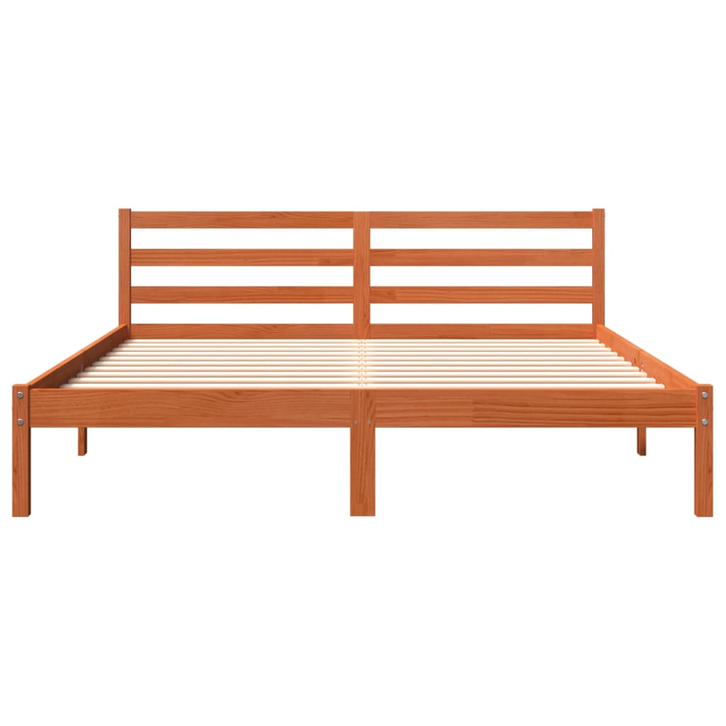 vidaXL Cadru de pat fără saltea, maro ceruit 200x200 cm lemn masiv pin vidaXL Cadru de pat fără saltea, maro ceruit 200x200 cm lemn masiv pin