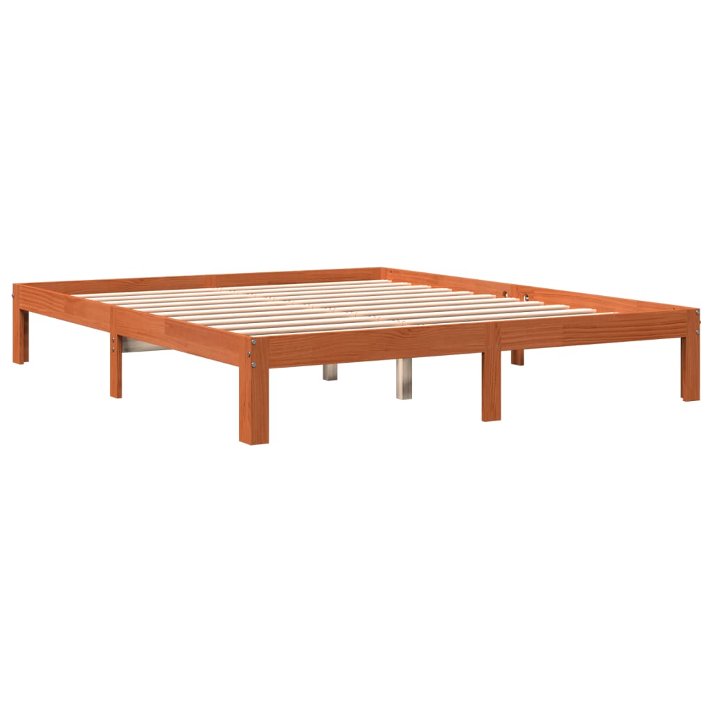 vidaXL Cadru de pat fără saltea, maro ceruit 180x200 cm lemn masiv pin vidaXL Cadru de pat fără saltea, maro ceruit 180x200 cm lemn masiv pin