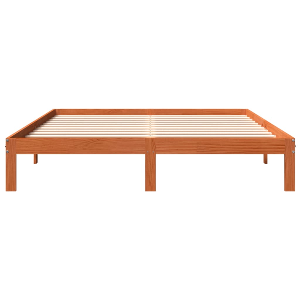vidaXL Cadru de pat fără saltea, maro ceruit 180x200 cm lemn masiv pin vidaXL Cadru de pat fără saltea, maro ceruit 180x200 cm lemn masiv pin