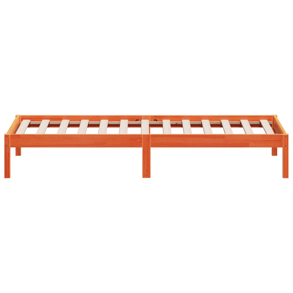vidaXL Pat de zi fără saltea, maro ceruit, 80x200 cm, lemn masiv pin