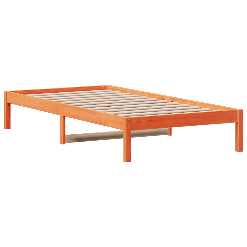 vidaXL Pat de zi fără saltea, maro ceruit, 90x190 cm, lemn masiv pin vidaXL Pat de zi fără saltea, maro ceruit, 90x190 cm, lemn masiv pin