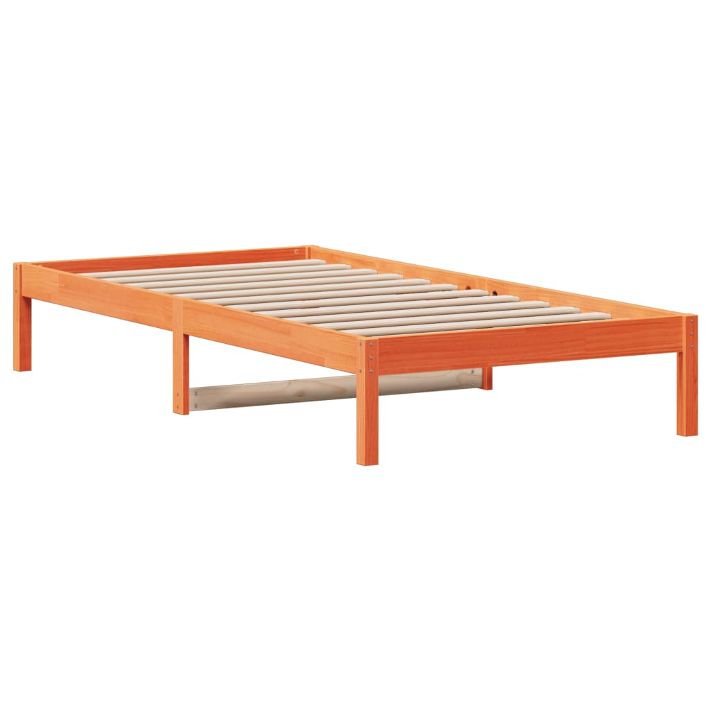 vidaXL Pat de zi fără saltea, maro ceruit, 90x190 cm, lemn masiv pin vidaXL Pat de zi fără saltea, maro ceruit, 90x190 cm, lemn masiv pin