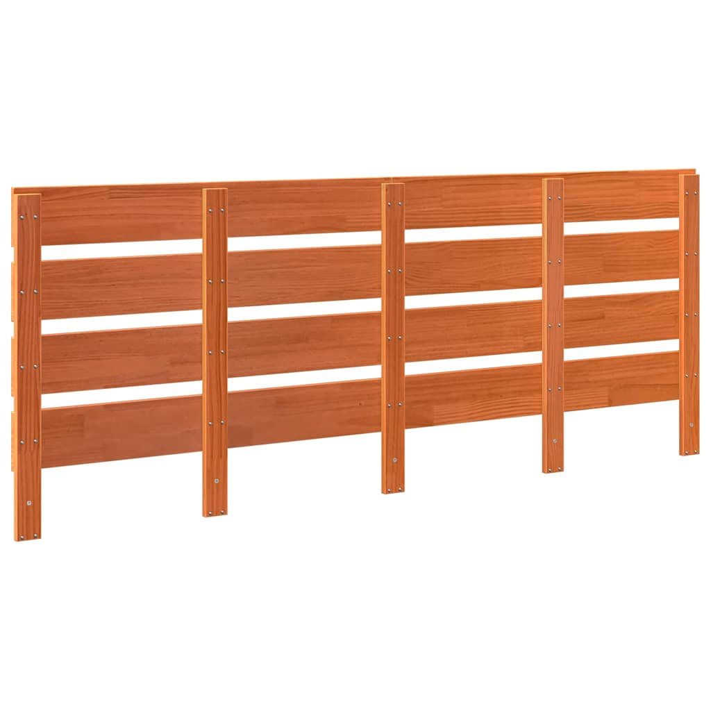 vidaXL Tăblie cap Maroniu cerat 200,5 x 3 x 80 cm Lemn de pin masiv