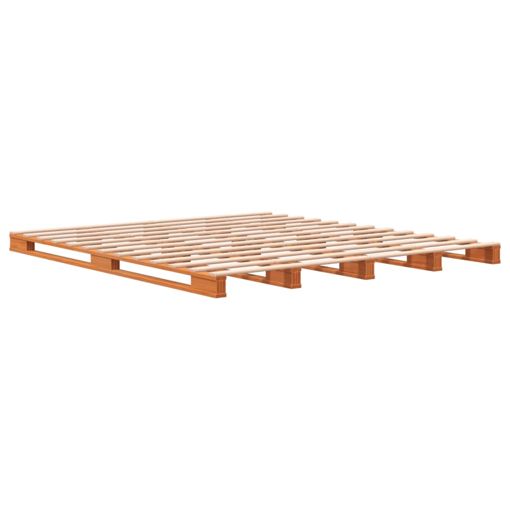 vidaXL Pat din paleți, maro ceruit, 180x200 cm, lemn masiv de pin vidaXL Pat din paleți, maro ceruit, 180x200 cm, lemn masiv de pin