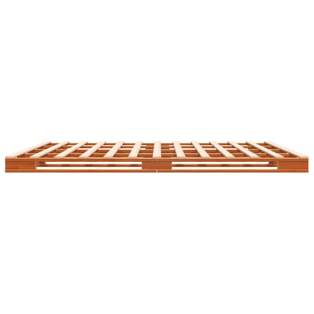 vidaXL Pat din paleți, maro ceruit, 180x200 cm, lemn masiv de pin vidaXL Pat din paleți, maro ceruit, 180x200 cm, lemn masiv de pin