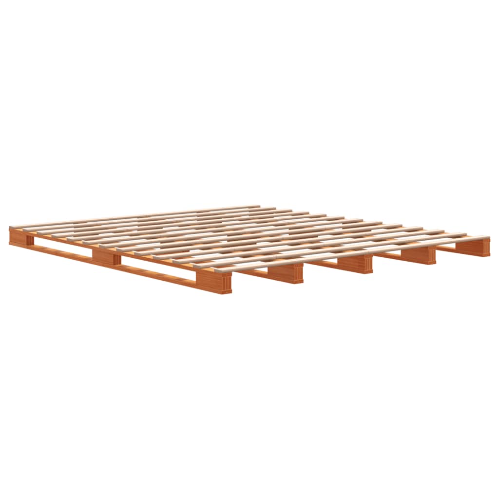 vidaXL Pat din paleți, maro ceruit, 180x200 cm, lemn masiv de pin vidaXL Pat din paleți, maro ceruit, 180x200 cm, lemn masiv de pin