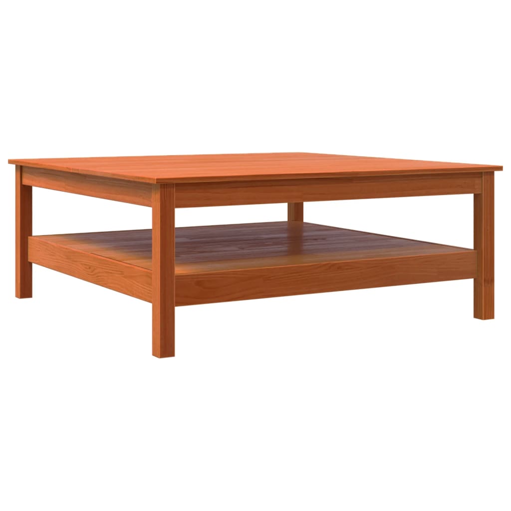 vidaXL Măsuță de cafea, maro ceruit, 100x100x40 cm, lemn masiv de pin vidaXL Măsuță de cafea, maro ceruit, 100x100x40 cm, lemn masiv de pin