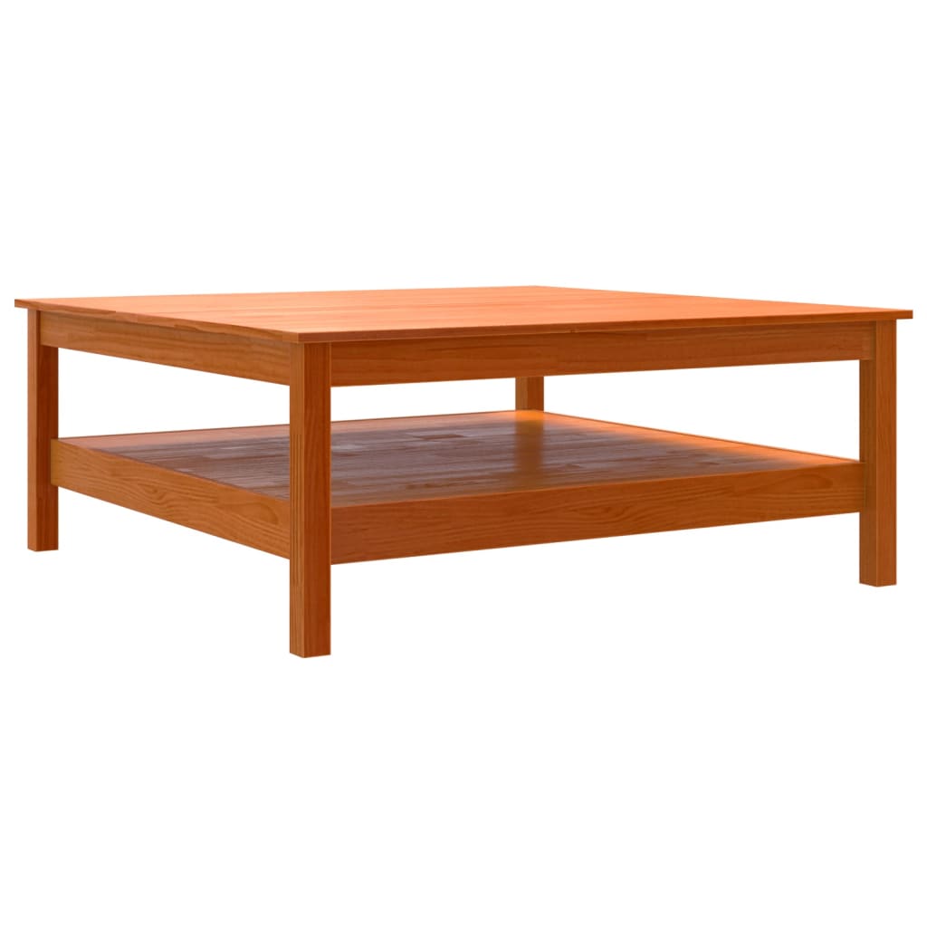 vidaXL Măsuță de cafea, maro ceruit, 100x100x40 cm, lemn masiv de pin vidaXL Măsuță de cafea, maro ceruit, 100x100x40 cm, lemn masiv de pin