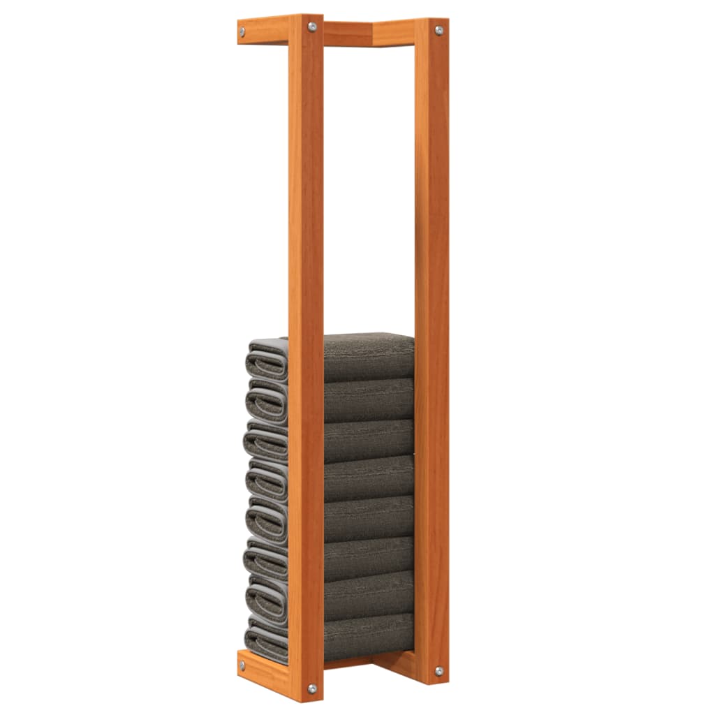 vidaXL Suport prosoape, maro ceruit, 23x18x90 cm, lemn masiv pin