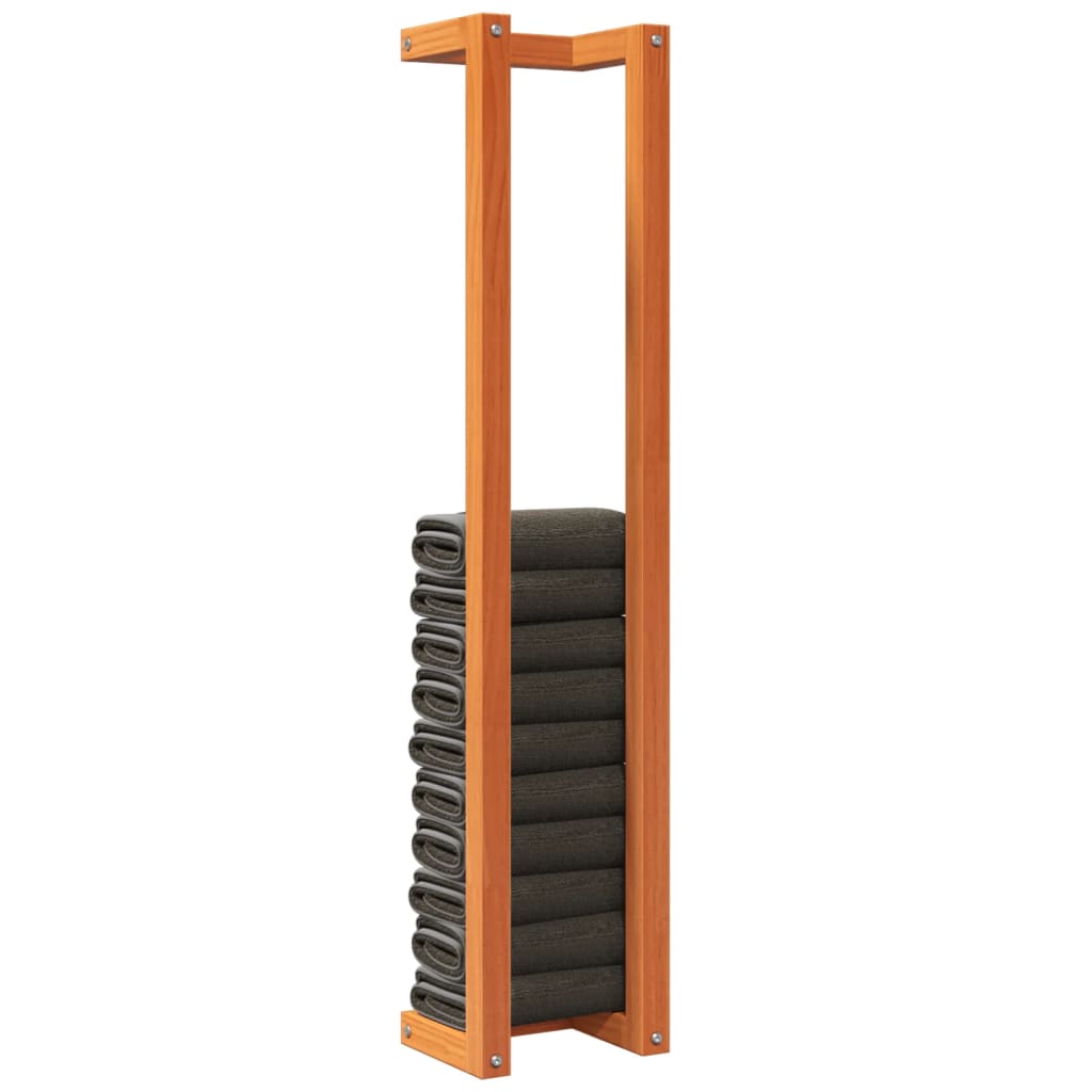 vidaXL Suport prosoape, maro ceruit, 23x18x110 cm, lemn masiv pin
