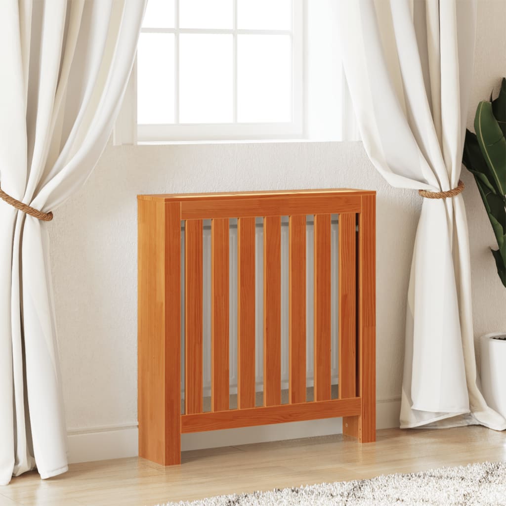 vidaXL Mască pentru calorifer maro ceruit 79,5x19x84 cm lemn masiv pin
