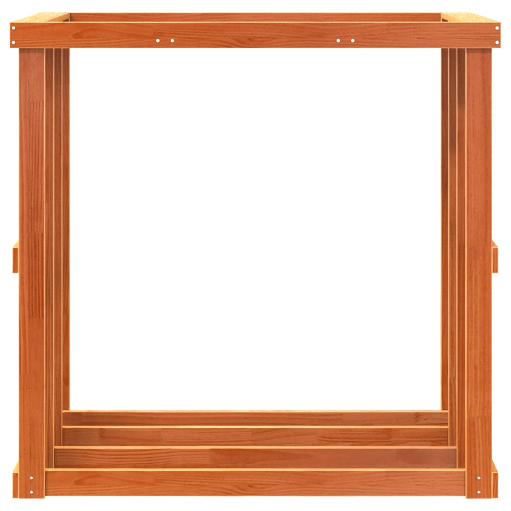 vidaXL Suport bușteni exterior maro ceruit 109x52x106cm lemn masiv pin vidaXL Suport bușteni exterior maro ceruit 109x52x106cm lemn masiv pin