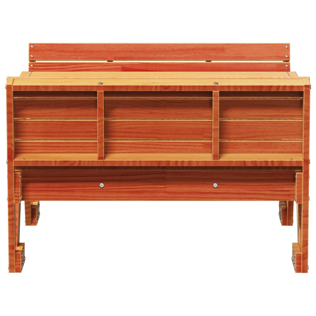 vidaXL Masă de picnic pentru copii, maro, 88x122x58 cm, lemn masiv pin