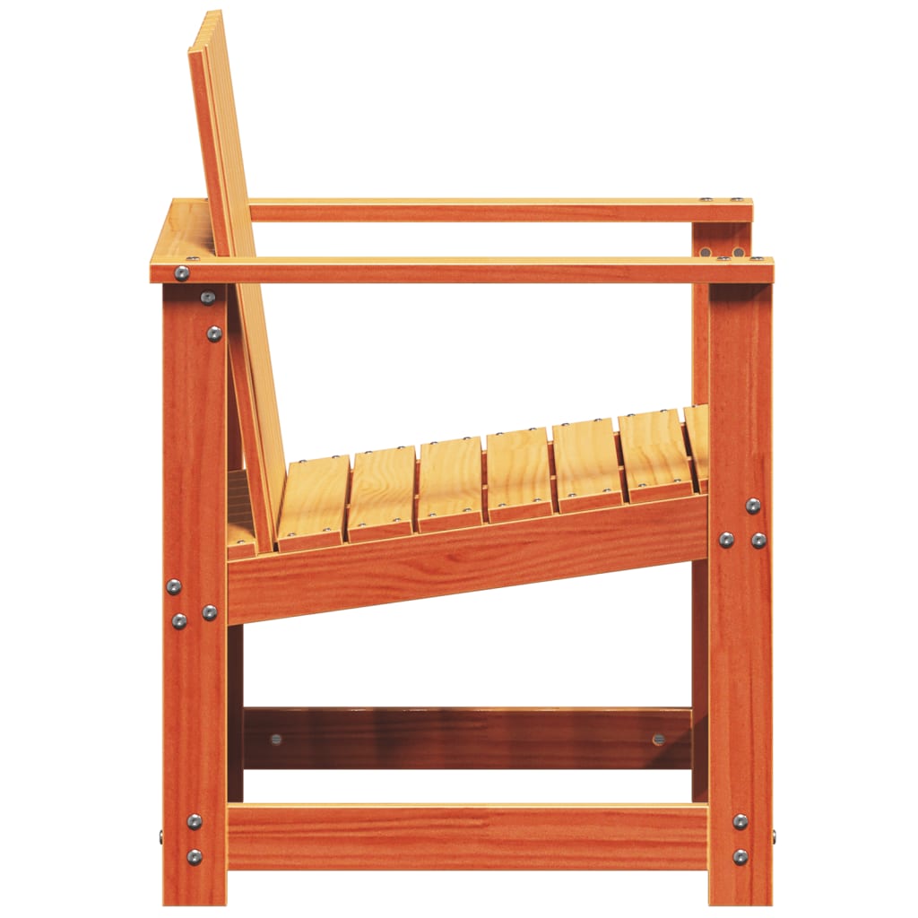 vidaXL Scaun de grădină, maro ceruit, 62x56x77 cm, lemn masiv de pin vidaXL Scaun de grădină, maro ceruit, 62x56x77 cm, lemn masiv de pin