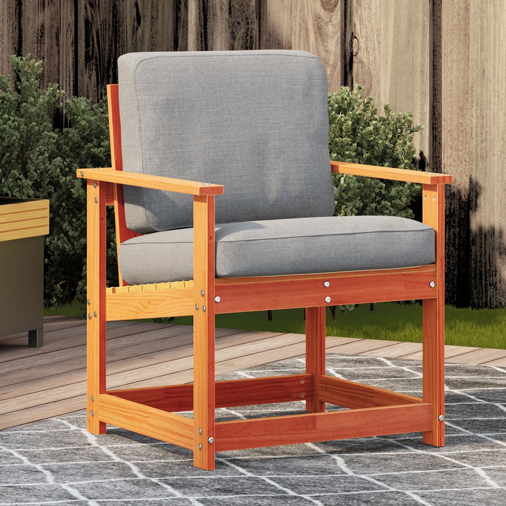 vidaXL Scaun de grădină, maro ceruit, 62x56x77 cm, lemn masiv de pin vidaXL Scaun de grădină, maro ceruit, 62x56x77 cm, lemn masiv de pin