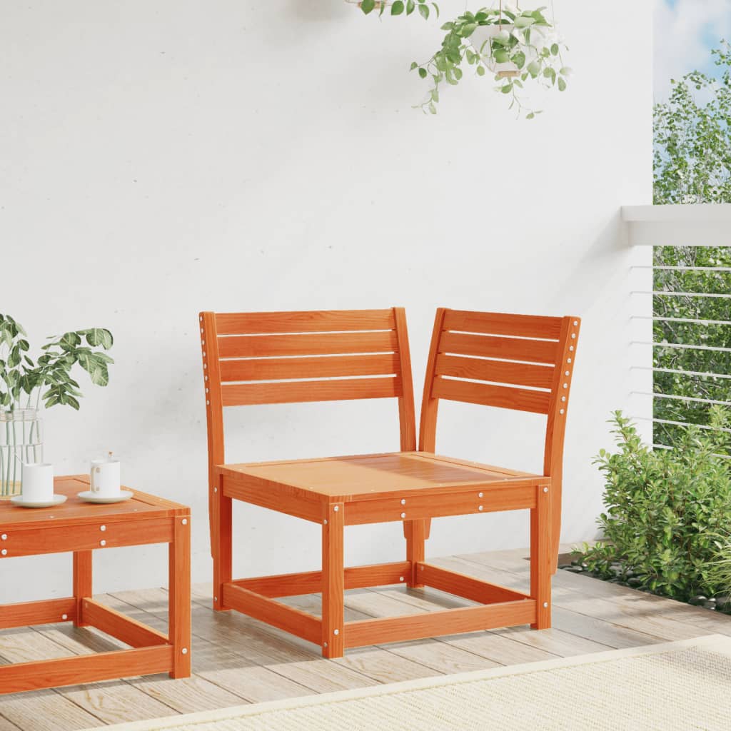 vidaXL Canapea colțar de grădină, maro ceruit, 73x73x78 cm, lemn pin