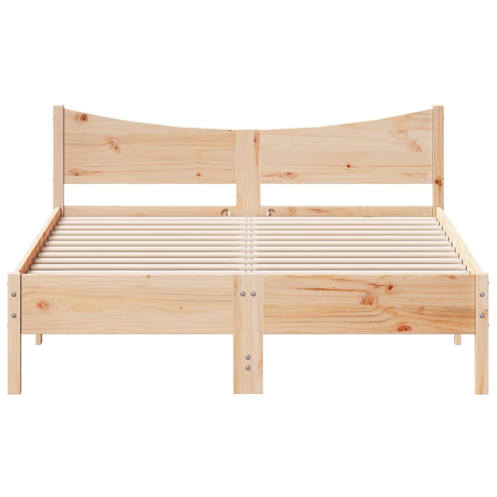 vidaXL Cadru de pat fără saltea, 120x190 cm, lemn masiv pin