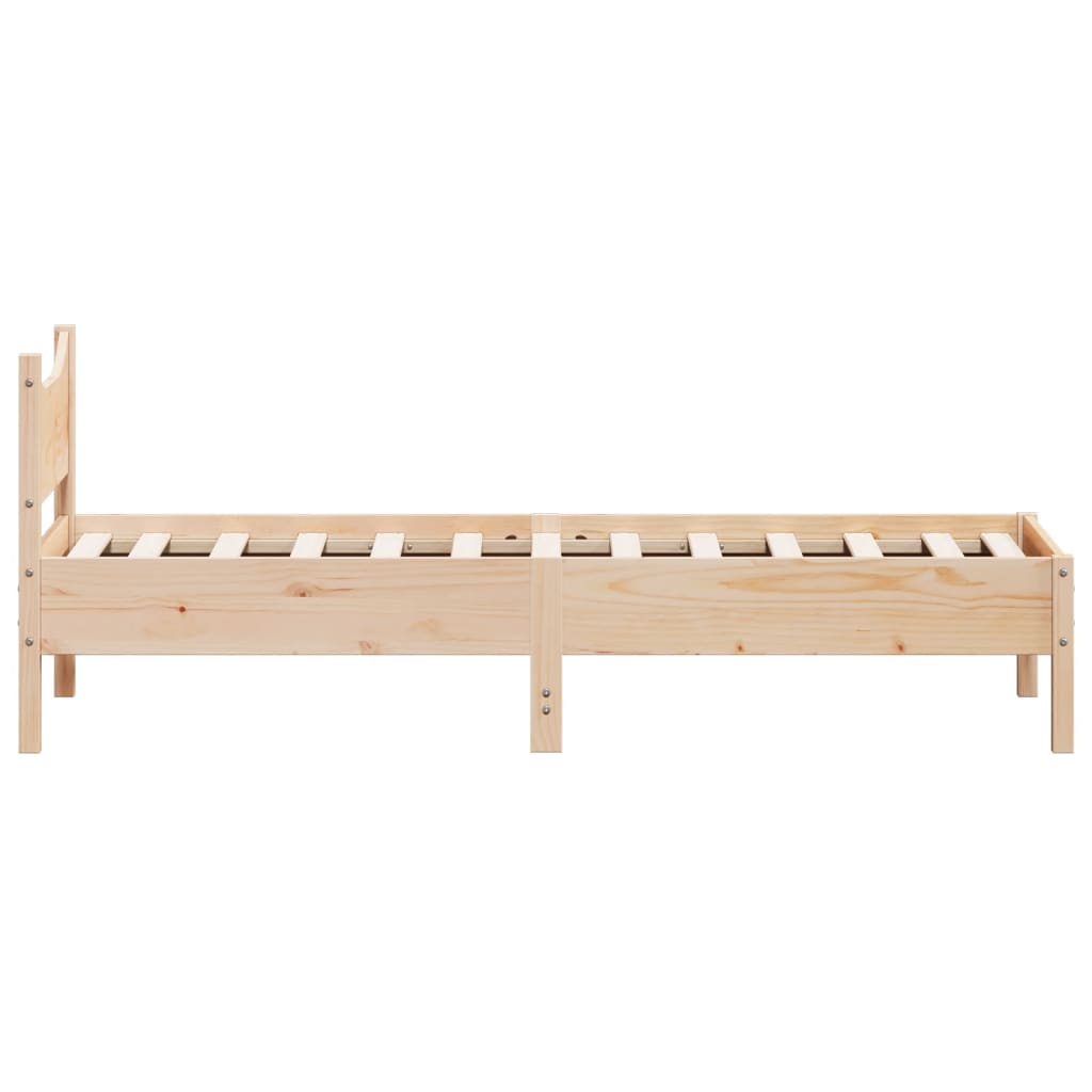 vidaXL Cadru de pat fără saltea, 75x190 cm, lemn masiv de pin