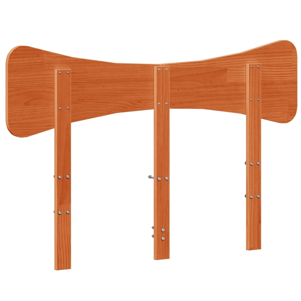 vidaXL Tăblie de pat, maro ceruit, 120 cm, lemn masiv de pin