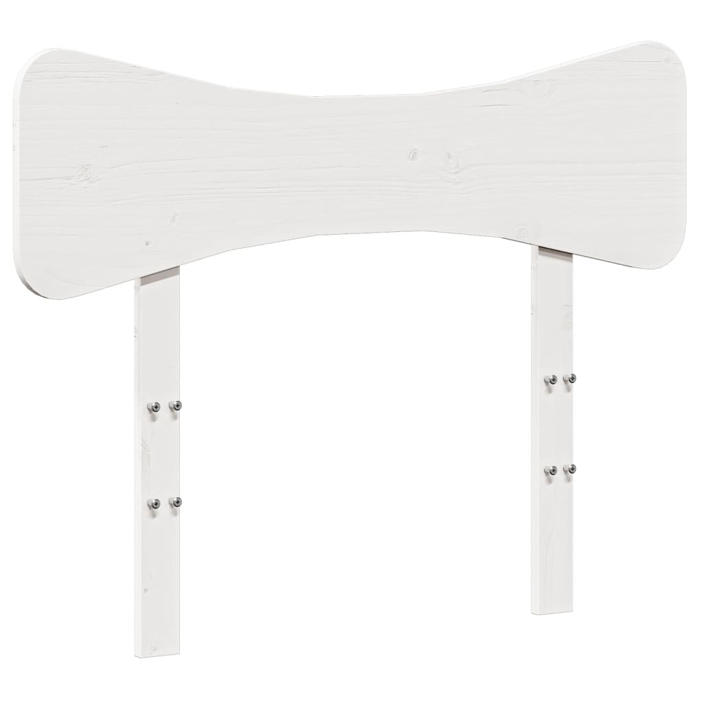 vidaXL Tăblie de pat, alb, 90 cm, lemn masiv de pin