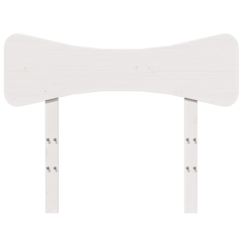 vidaXL Tăblie de pat, alb, 90 cm, lemn masiv de pin