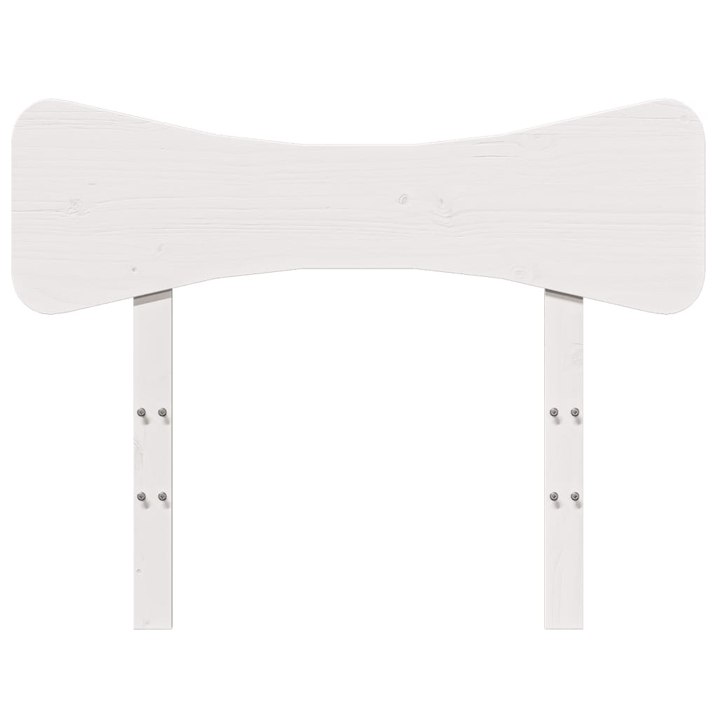 vidaXL Tăblie de pat, alb, 75 cm, lemn masiv de pin