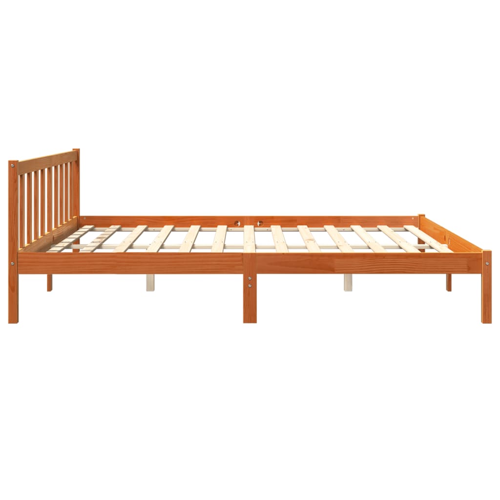 vidaXL Cadru de pat fără saltea, maro ceruit 180x200 cm lemn masiv pin vidaXL Cadru de pat fără saltea, maro ceruit 180x200 cm lemn masiv pin