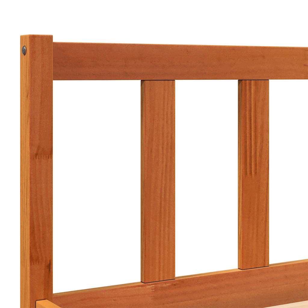 vidaXL Cadru de pat fără saltea, maro ceruit 200x200 cm lemn masiv pin