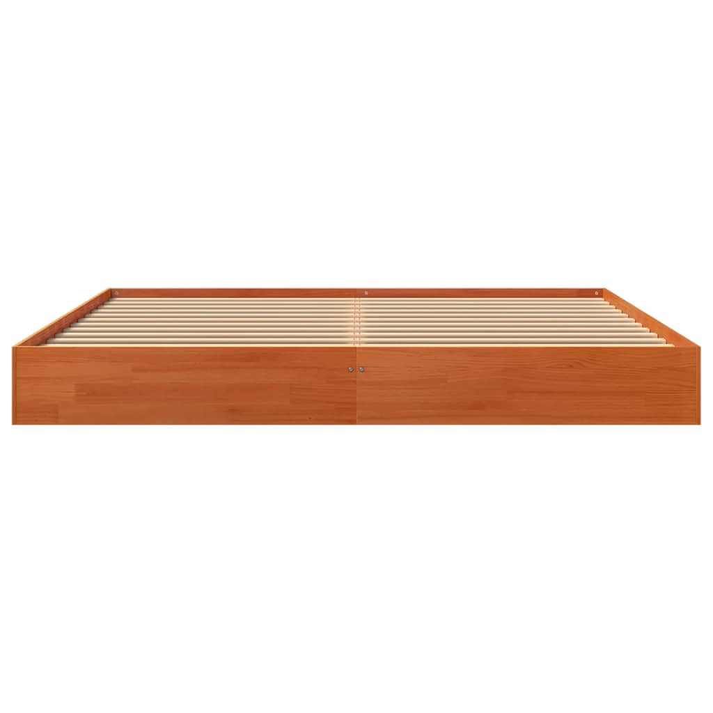 vidaXL Cadru de pat fără saltea, maro ceruit 180x200 cm lemn masiv pin vidaXL Cadru de pat fără saltea, maro ceruit 180x200 cm lemn masiv pin