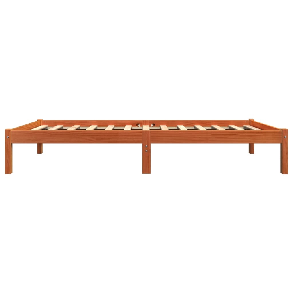 vidaXL Pat de zi fără saltea, maro ceruit, 90x200 cm, lemn masiv pin