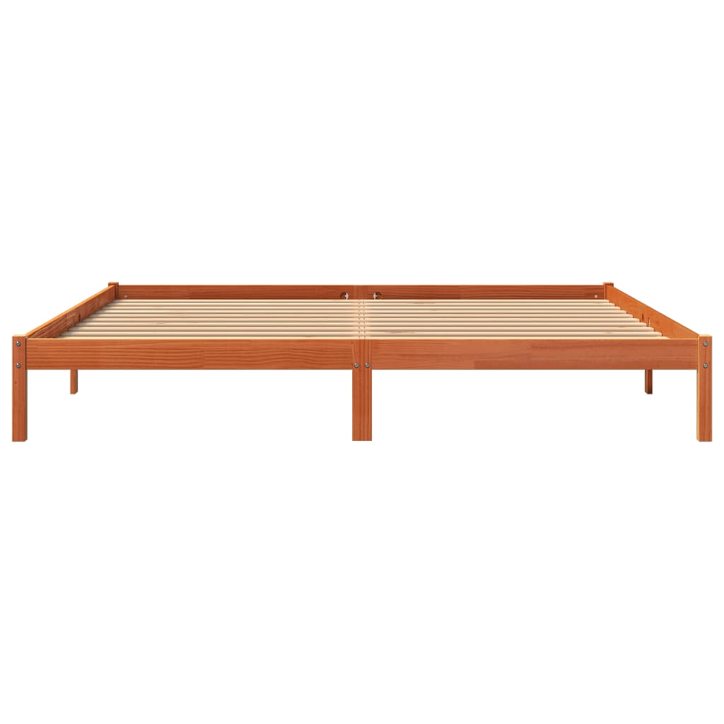 vidaXL Cadru de pat fără saltea, maro ceruit 180x200 cm lemn masiv pin vidaXL Cadru de pat fără saltea, maro ceruit 180x200 cm lemn masiv pin