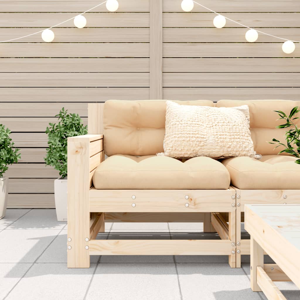 vidaXL Canapea cu cotieră de grădină, 69x62x70,5 cm, lemn masiv pin vidaXL Canapea cu cotieră de grădină, 69x62x70,5 cm, lemn masiv pin