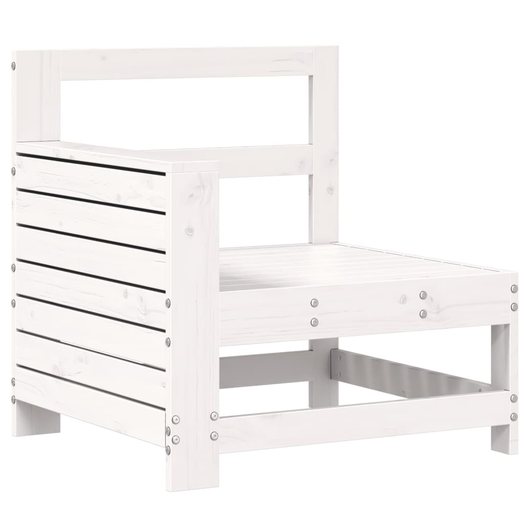 vidaXL Canapea cu cotieră de grădină, alb, 69x62x70,5cm lemn masiv pin vidaXL Canapea cu cotieră de grădină, alb, 69x62x70,5cm lemn masiv pin
