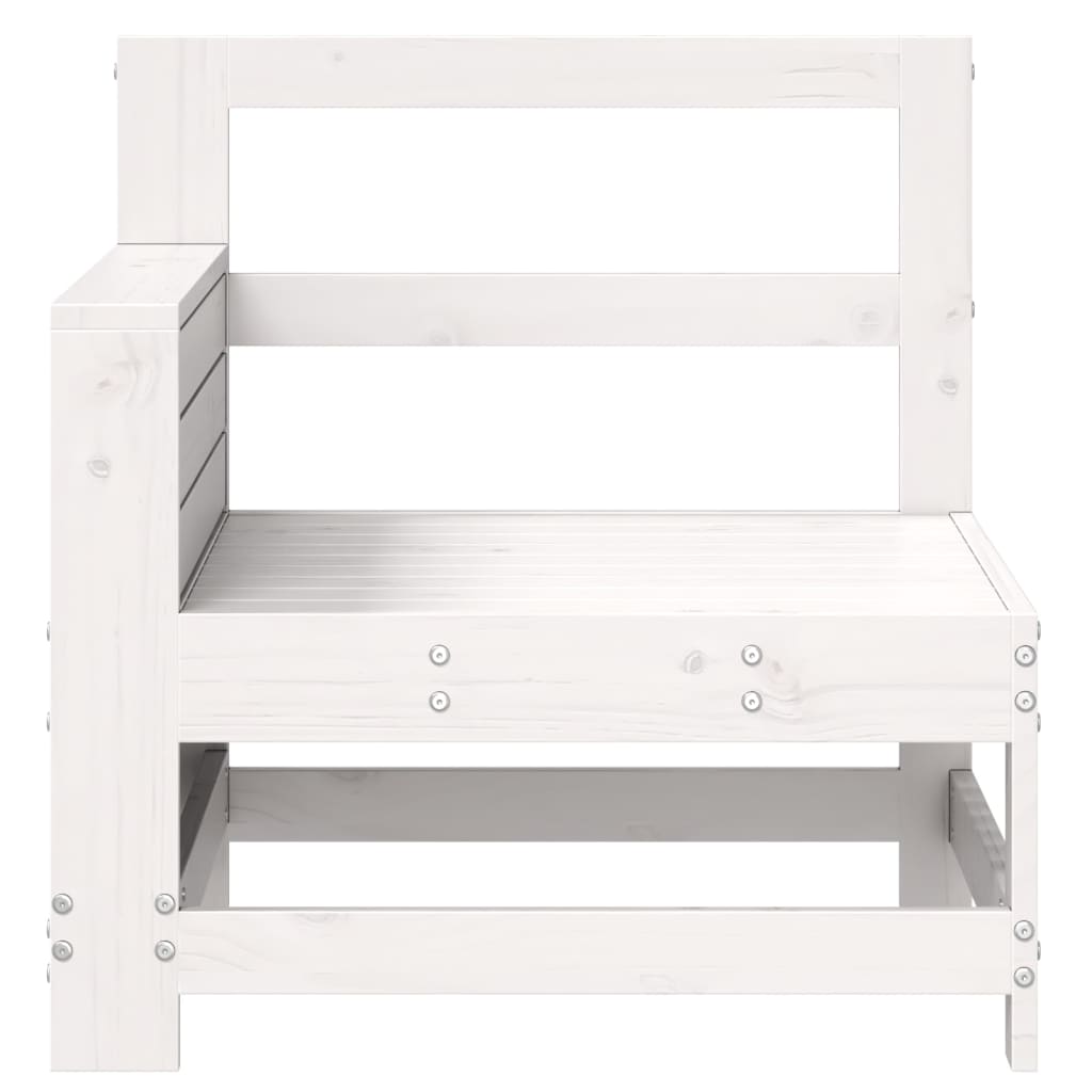 vidaXL Canapea cu cotieră de grădină, alb, 69x62x70,5cm lemn masiv pin vidaXL Canapea cu cotieră de grădină, alb, 69x62x70,5cm lemn masiv pin